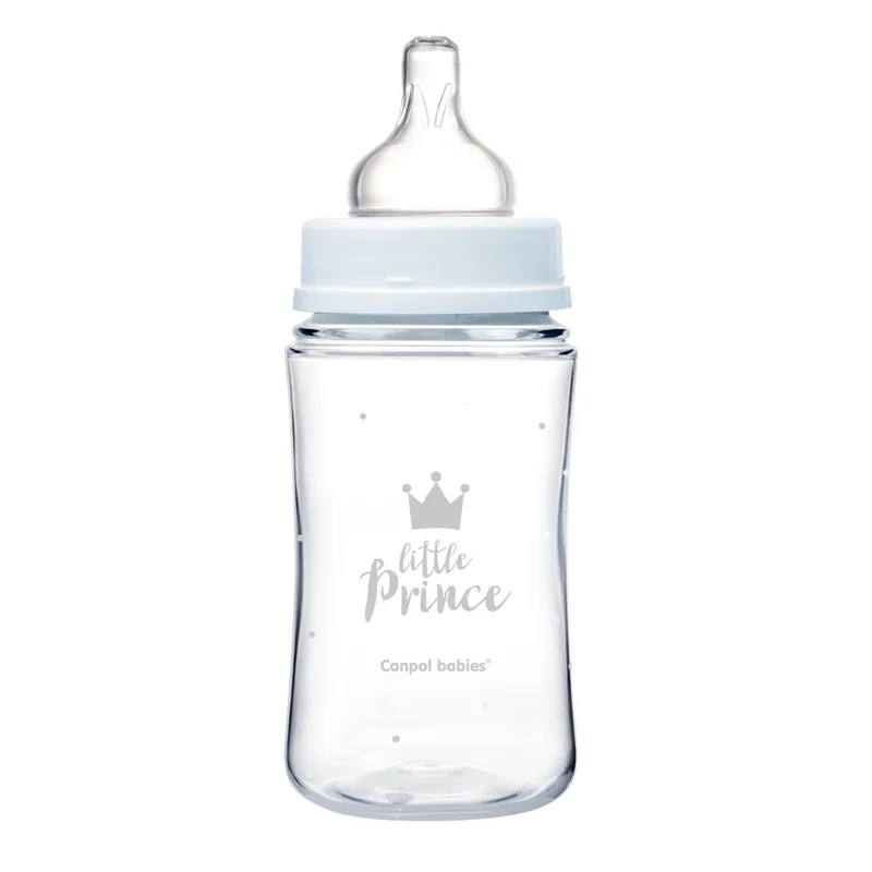 Butelka szeroka antykolkowa Canpol babies 240 ml PP EasyStart ROYAL BABY niebieska
