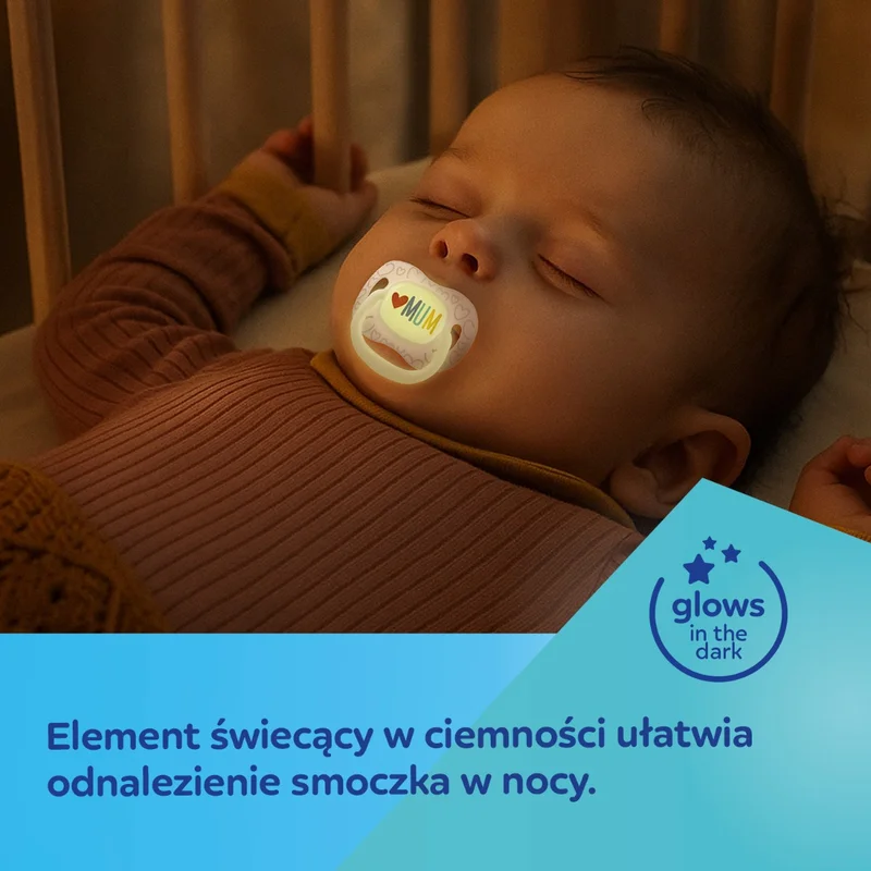 Canpol babies Smoczek uspokajający silikonowy symetryczny 0-6m LoveMum&Dad 2szt