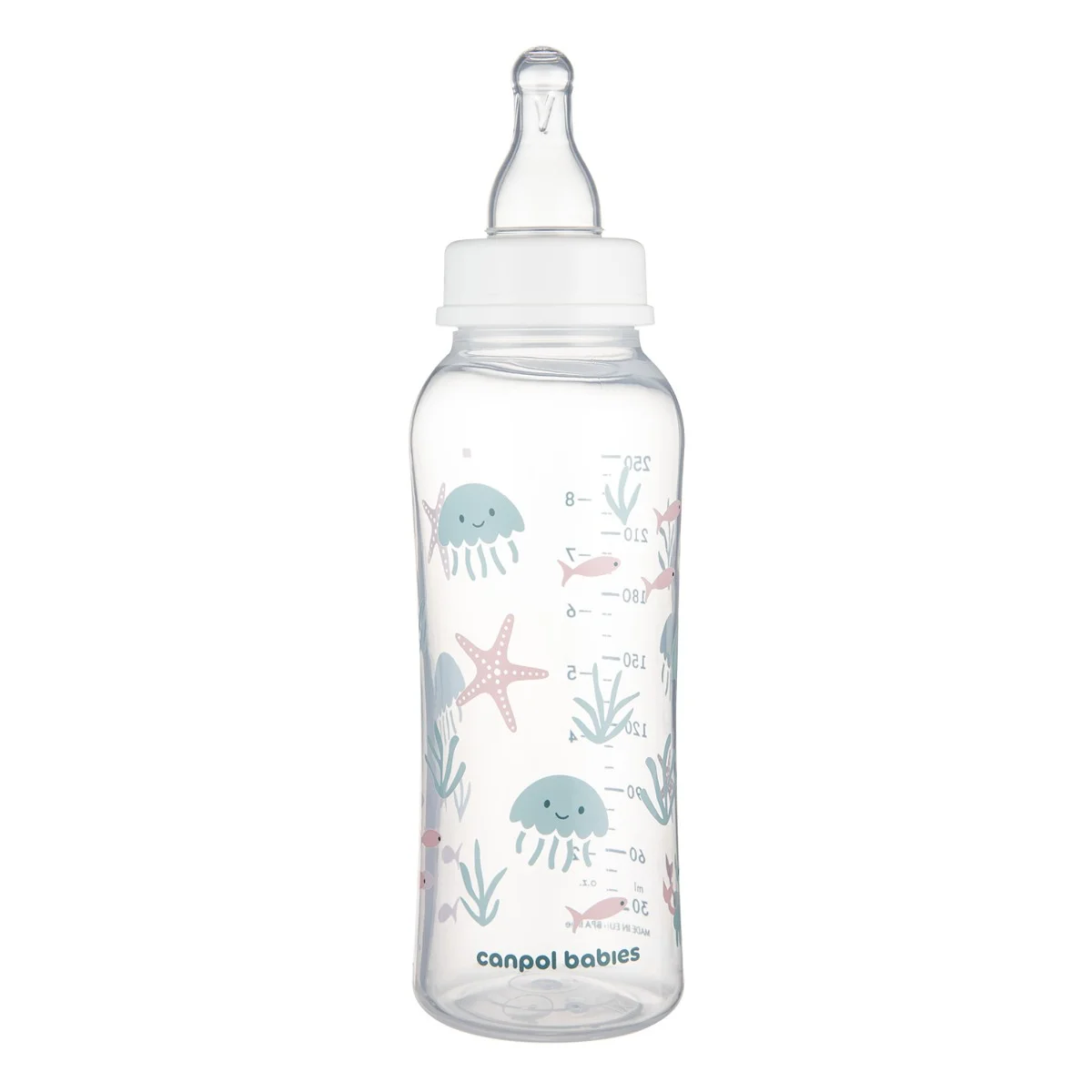 Canpol babies Butelka wąska 250ml PP LOVE&SEA różowa