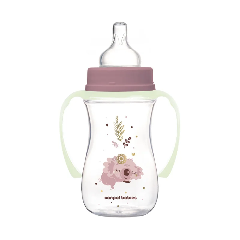 Canpol babies butelka szeroka antykolkowa ze świecącymi uchwytami PP EasyStart 240ml Sleepy Koala