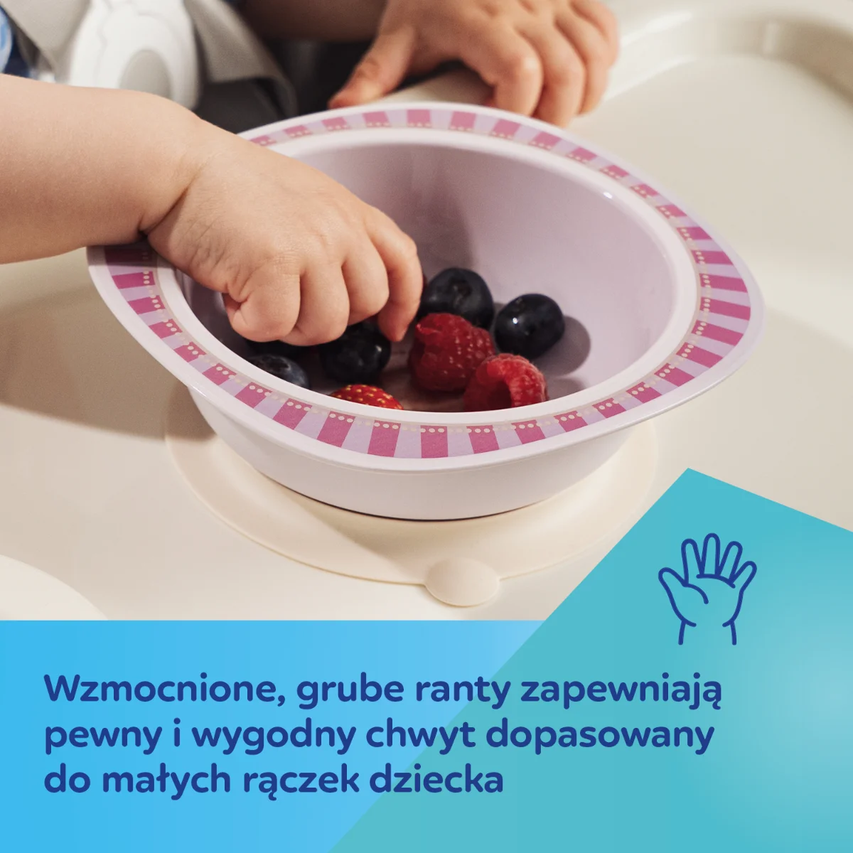 Canpol babies Pierwsza miseczka z przyssawką 300 ml Woodland niebieska​