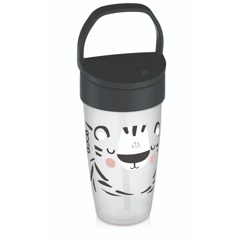 Kubek ze słomką LOVI Freestyle 350 ml Salt & Pepper