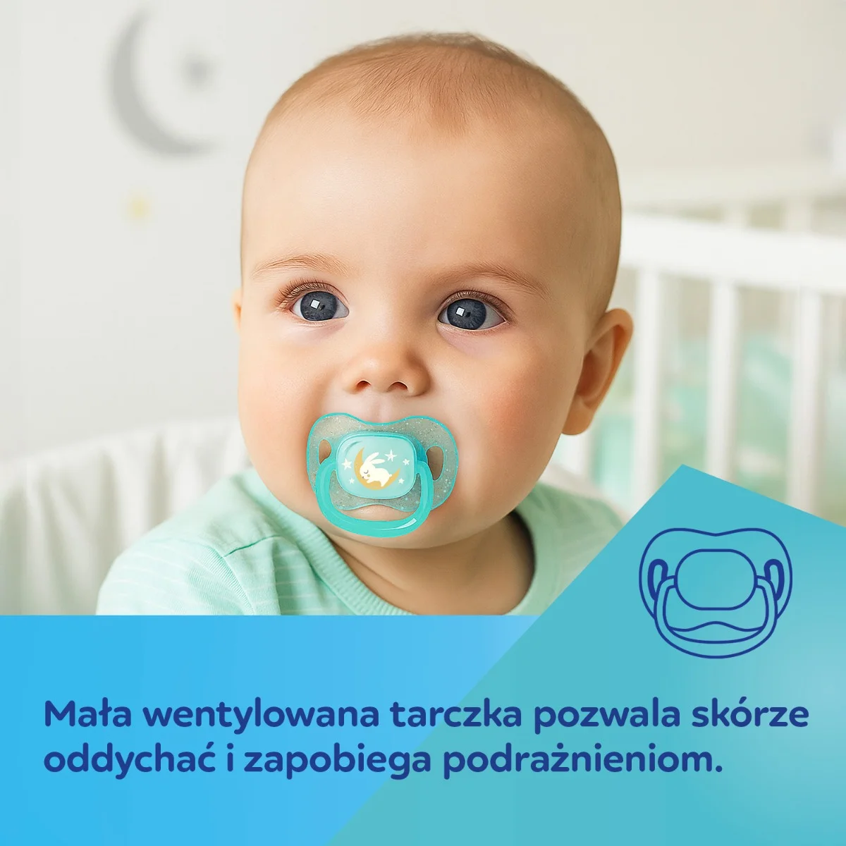 Canpol babies Smoczek uspokajający silikonowy symetryczny 0-6m NightGlow 2szt róż​
