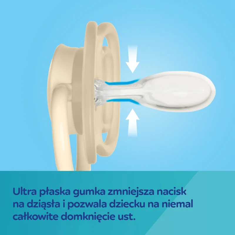 Canpol babies Smoczek silikonowy 0-6m symetryczny DENTAL AIR 2 szt. kremowy