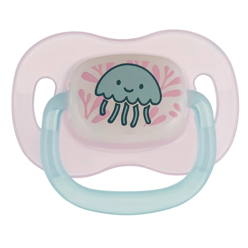 Canpol babies smoczek uspokajający silikon 0-6m okrągły Love&Sea różowy