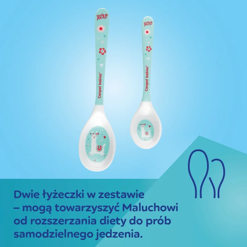 Canpol babies zestaw łyżek z melaminy 2 szt  EXOTIC ANIMALS
