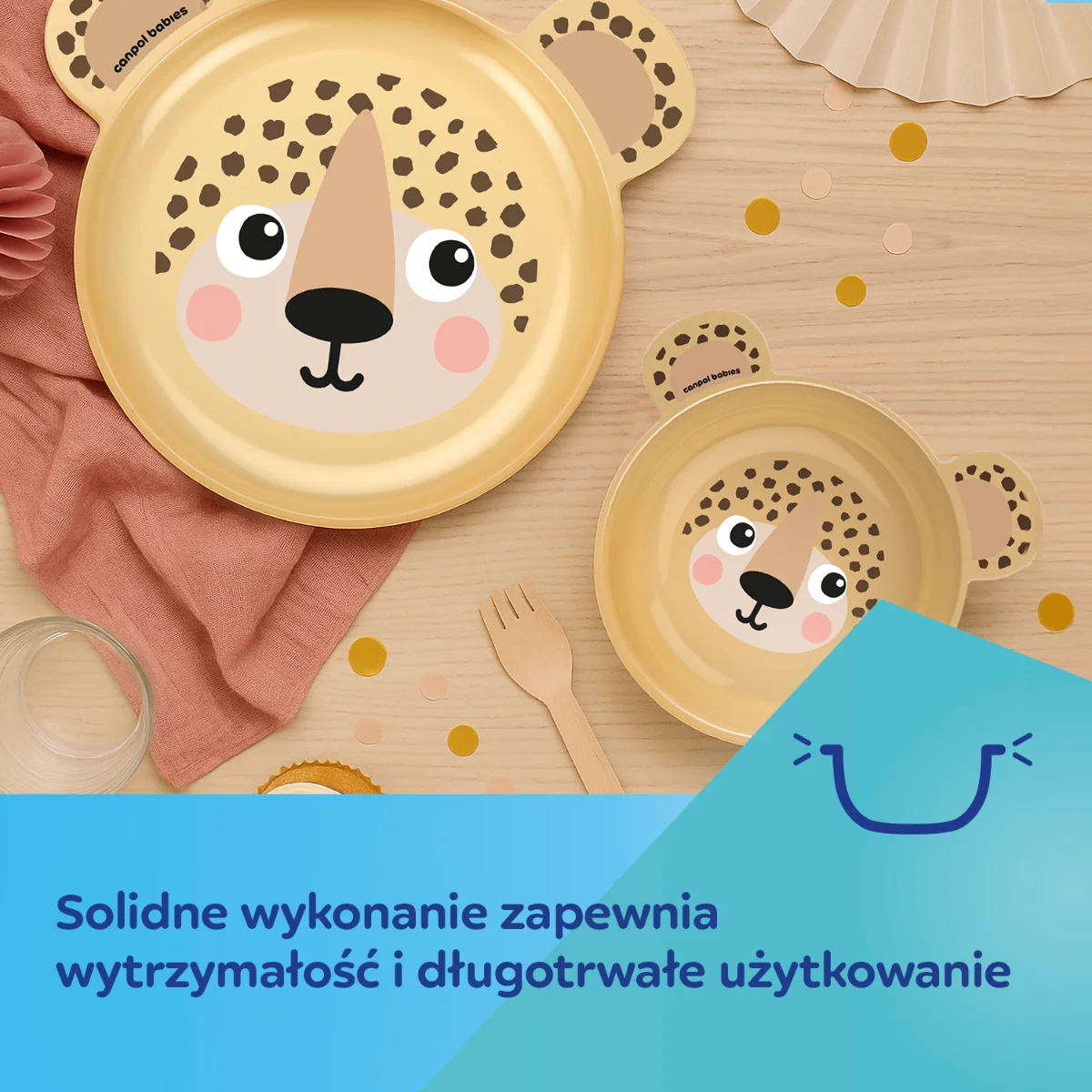 Canpol babies Miseczka z uszami 400 ml BabiesBoo żółta