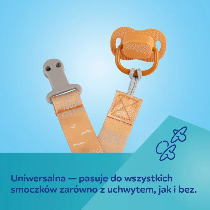 Canpol babies Tasiemka do smoczka uspokajającego MOUNTAINS żółta