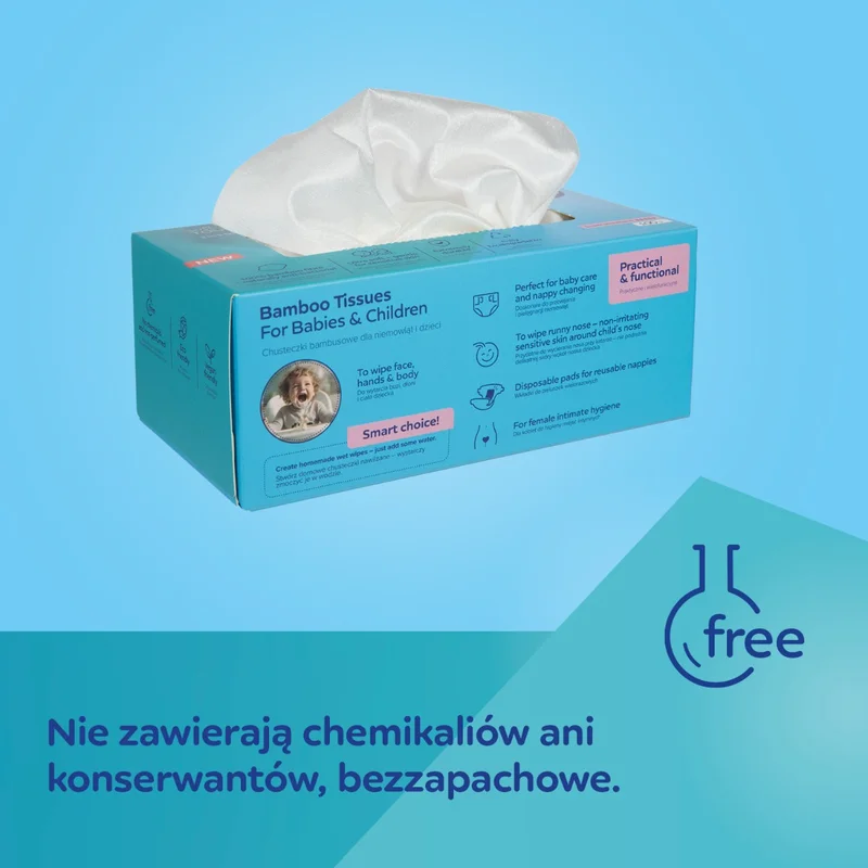 Canpol babies Suche chusteczki bambusowe dla niemowląt i dzieci 100 szt.