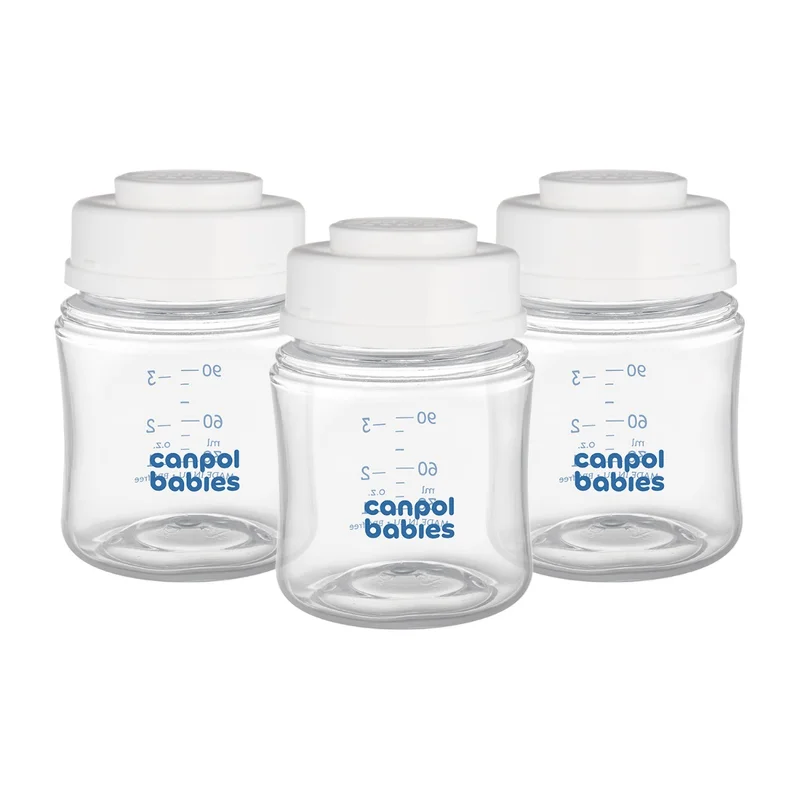 Canpol babies zestaw butelek do przechowywania pokarmu 3x120ml