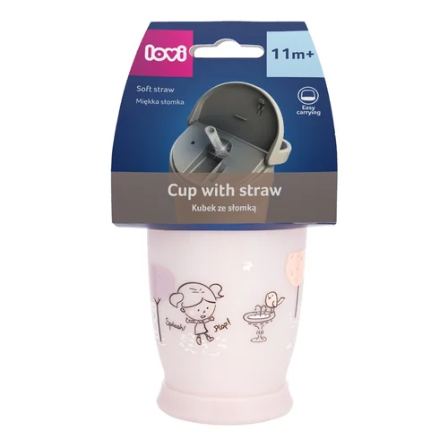 Kubek ze słomką LOVI Freestyle 250 ml Lovely Girl
