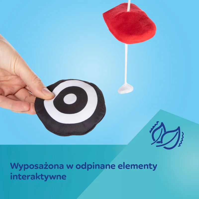 Canpol babies kontrastowa karuzela pluszowa z pozytywką SENSORY TOYS