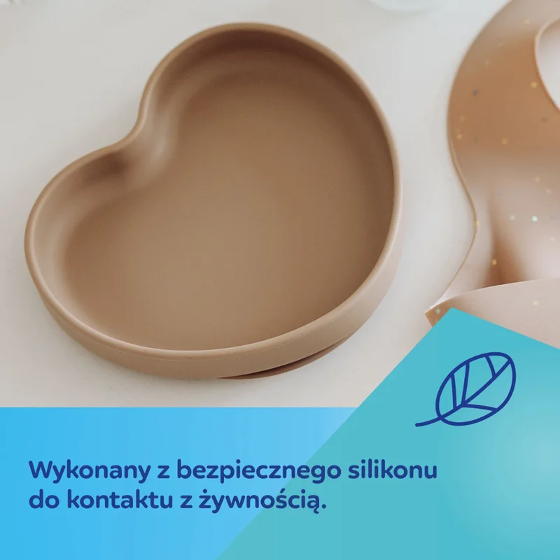 Canpol babies silikonowy talerz z przyssawką SERCE