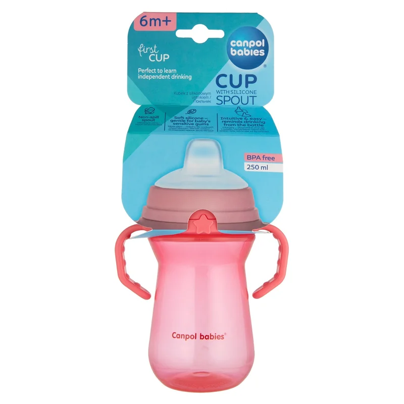 Canpol babies kubek z silikonowym ustnikiem FirstCup 250ml