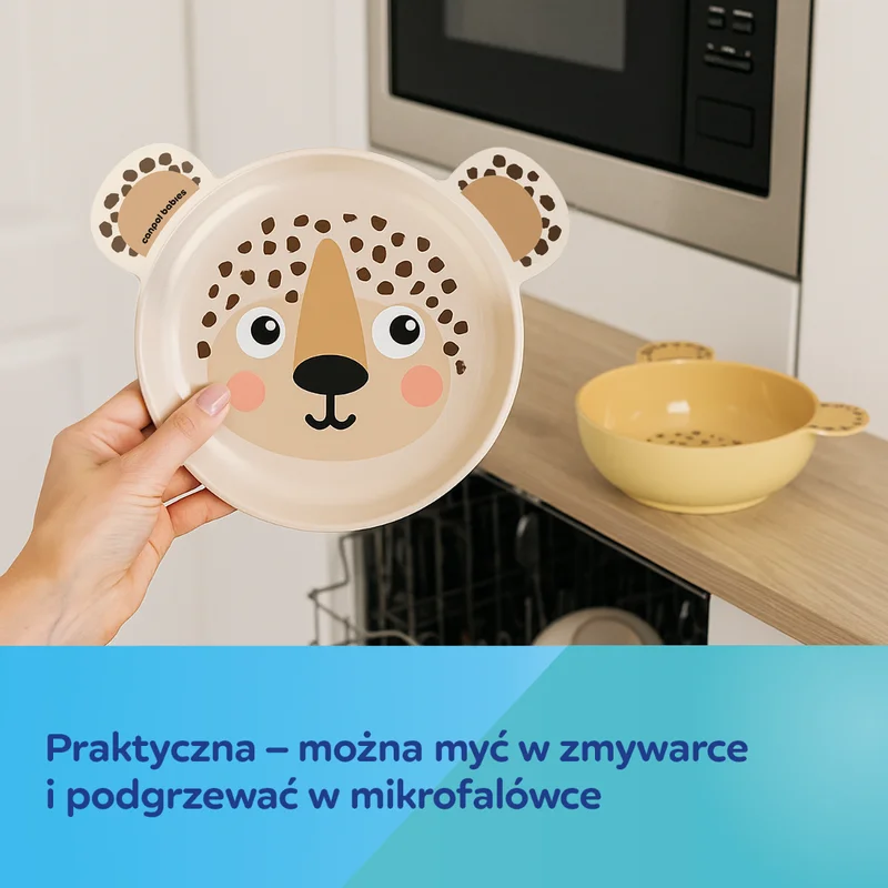 Canpol babies Miseczka z uszami z przyssawką 400 ml BabiesBoo kremowa
