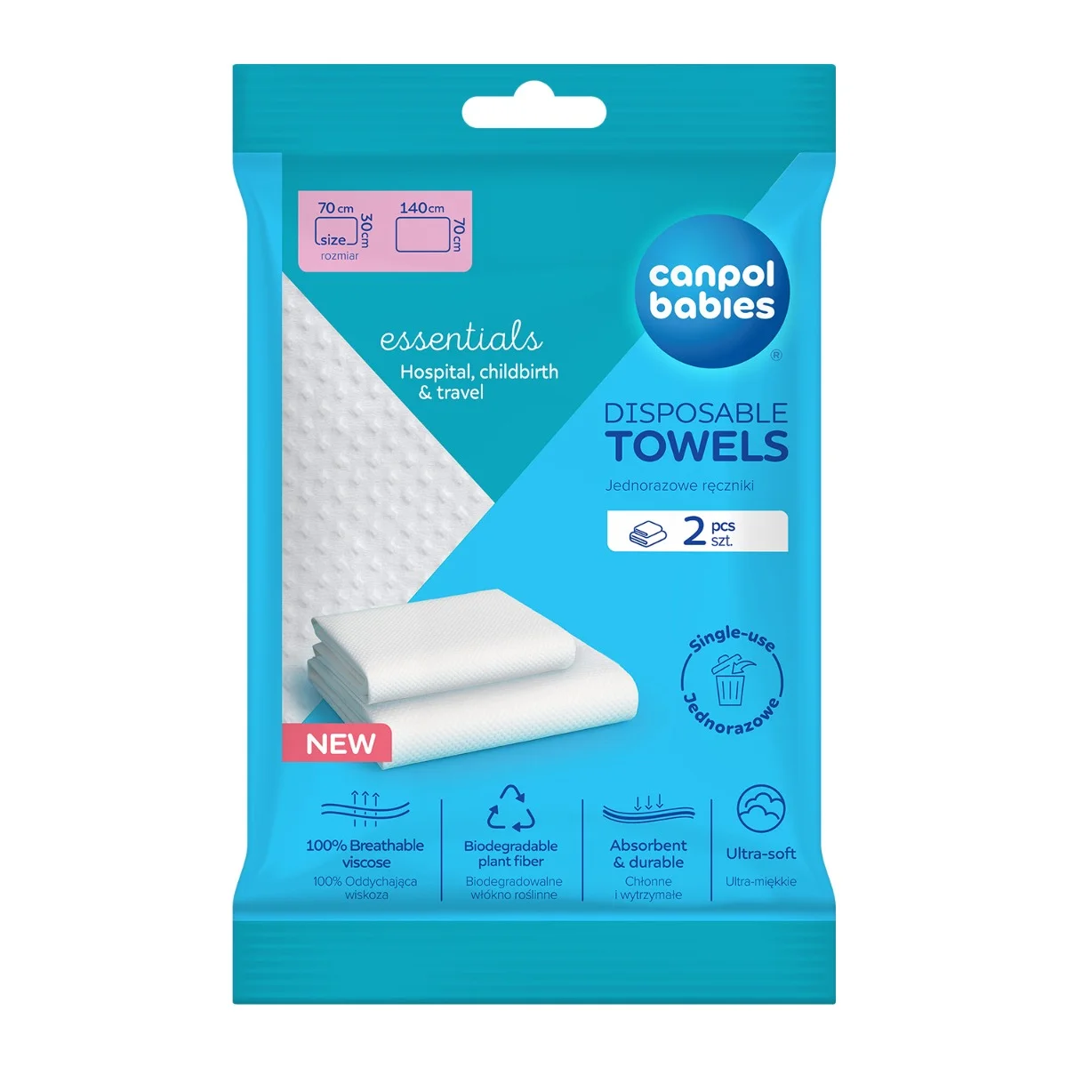 Canpol babies Jednorazowe ręczniki – zestaw 2 szt.​