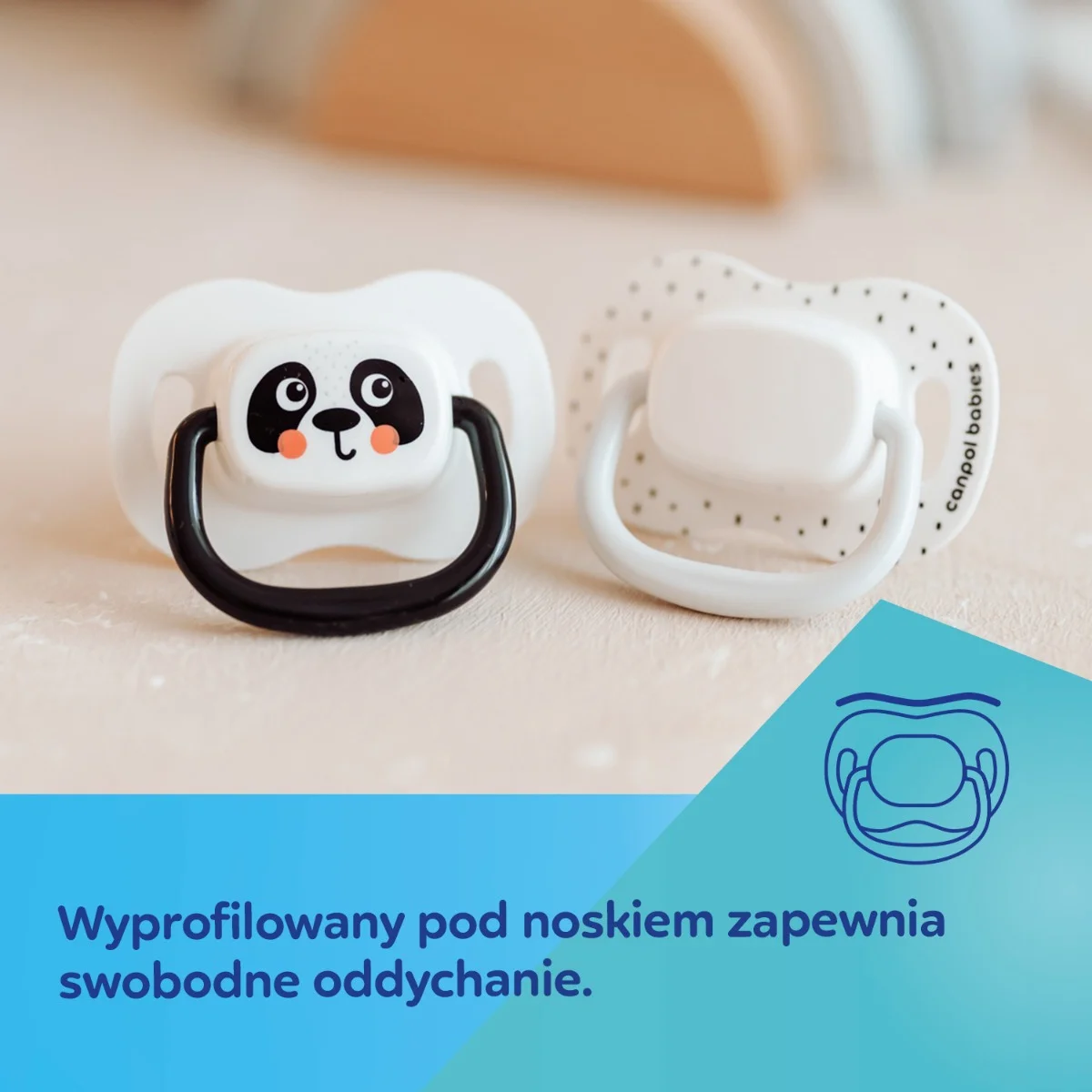 Canpol babies Smoczek usp. silikonowy 0-6m symetryczny BabiesBoo 2 szt. pomarańczowe