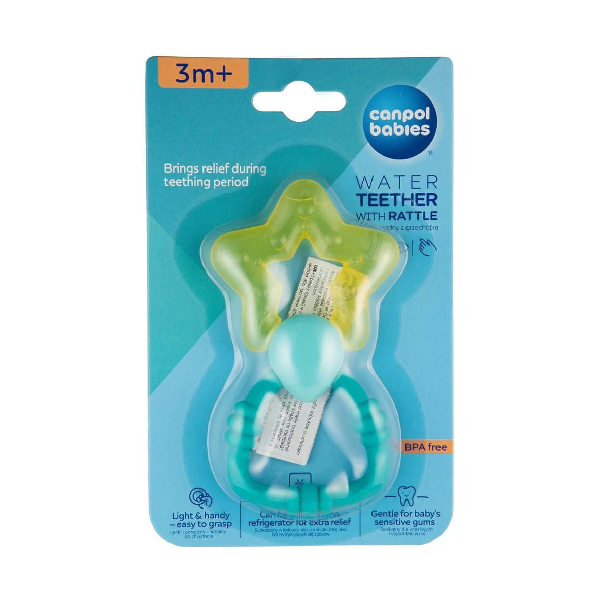 Canpol babies gryzak wodny z grzechotką dla niemowląt MAGICZNA RÓŻDŻKA
