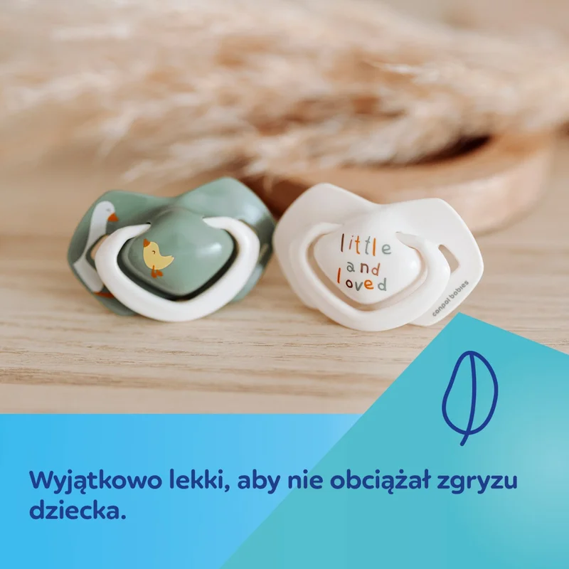 Canpol babies Smoczek silikonowy Light touch 0-6m symetryczny GOOSE 2 szt.