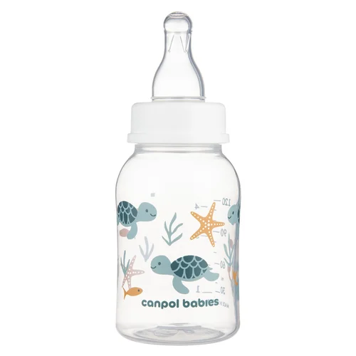 Canpol babies Butelka wąska 120ml PP LOVE&SEA​ niebieska