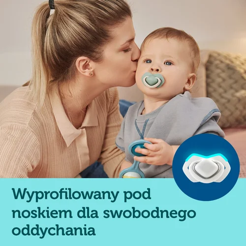 Canpol babies Smoczek silikonowy Light touch 18m+ symetryczny PURE COLOR 2 szt.