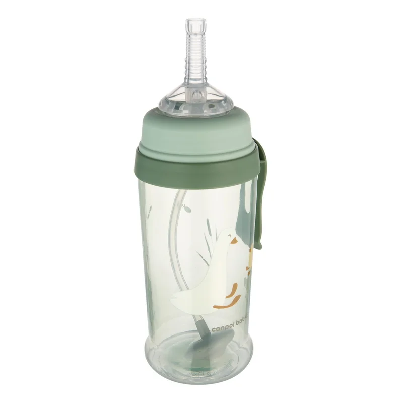 Canpol babies Bidon niekapek z rurką i odważnikiem 350 ml GOOSE