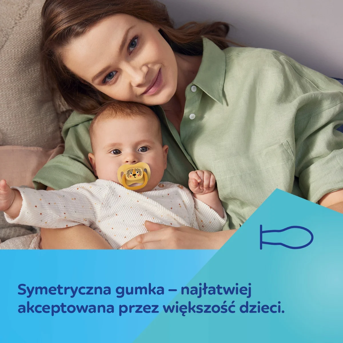 Canpol babies Smoczek usp. silikonowy 0-6m symetryczny BabiesBoo 2 szt. pomarańczowe