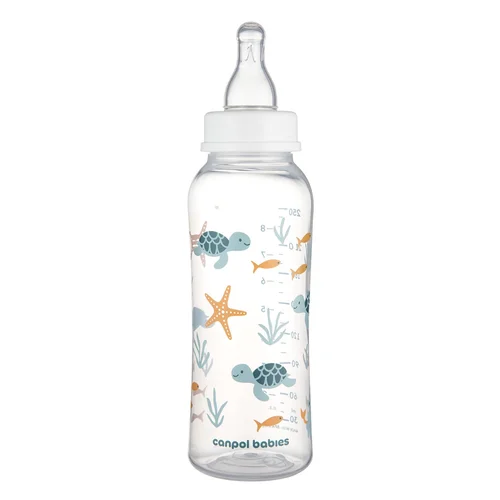 Canpol babies Butelka wąska 250ml PP LOVE&SEA niebieska