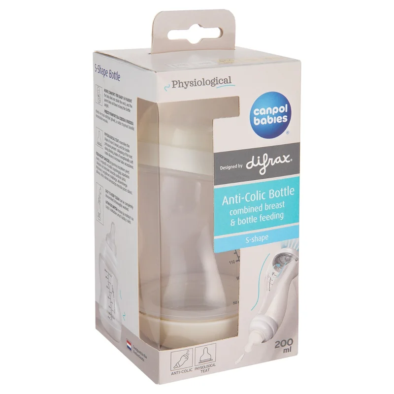 Canpol babies Butelka antykolkowa S-shape szeroka PP 200 ml