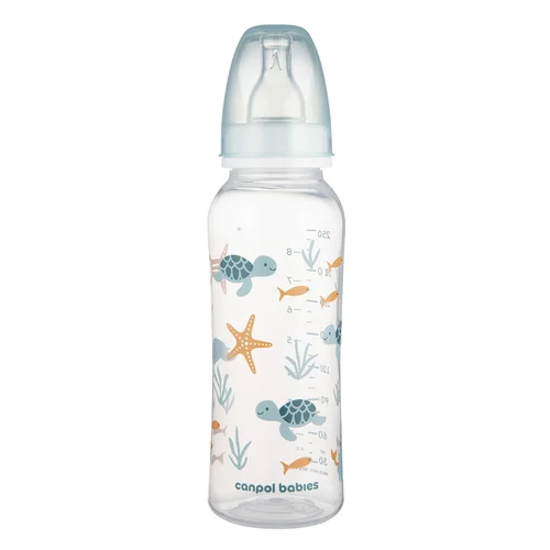 Canpol babies Butelka wąska 250ml PP LOVE&SEA niebieska