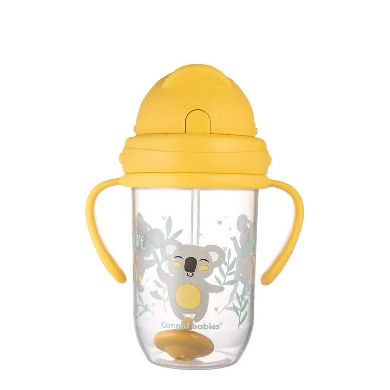 Kubek niekapek z rurką i odważnikiem Canpol babies 270 ml EXOTIC ANIMALS